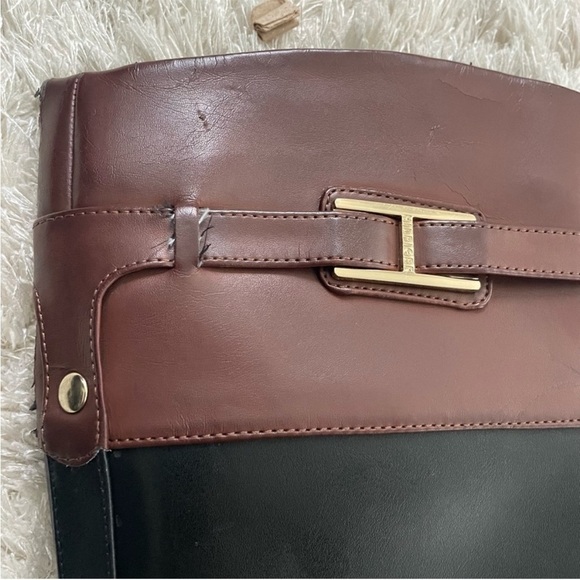 Tommy Hilfiger Black Tan Full Zip Riding Boots Size 6.5 - Picture 15 of 16